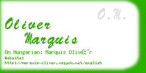 oliver marquis business card